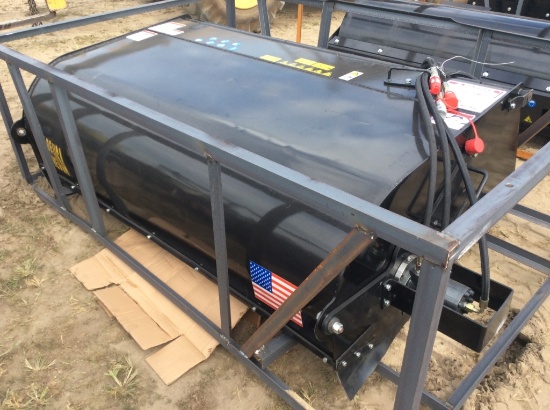 (327)UNUSED - MOWER KING 74" SS BOX BROOM SWEEPER
