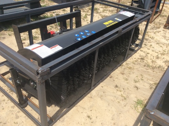 (314)UNUSED - MOWER KING 72" SS ANGLE BROOM