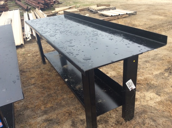 (163)29 X 90 METAL WORK BENCH