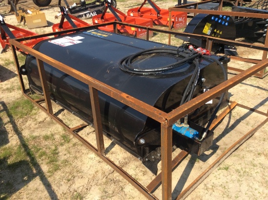 (329)UNUSED - MOWER KING 74" SS BOX BROOM SWEEPER