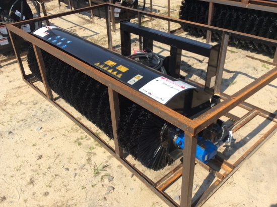 (316)UNUSED - MOWER KING 72" SS ANGLE BROOM