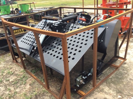 (321)UNUSED - TOPCAT 74" SS HYD. LANDSCAPE RAKE