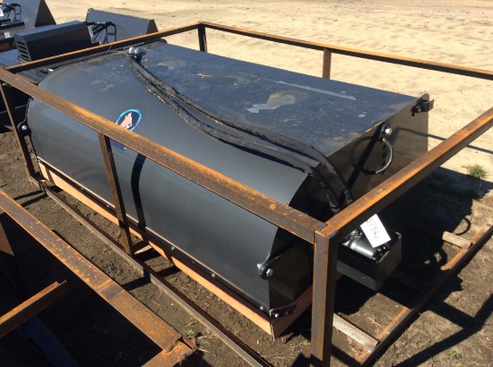 (374)UNUSED WOLVERINE SS 72" BOX BROOM SWEEPER