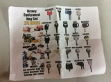 (54)SET OF 24 HEAVY EQUIPMENT KEYS