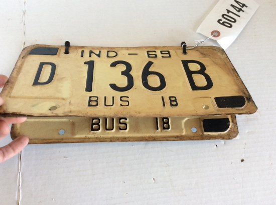 2 INDIANA BUS TAGS - SEQUENCED