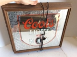 LIGHTED COORS LIGHT SIGN
