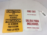 FIRE EXIT & CAUTION SIGN