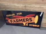 FARMERS HYBRID PORCELAIN DOUBLE SIDED SIGN