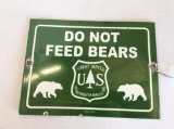 US FORESTRY SERVICE - DONT FEED BEARS - PORC.