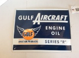 GULF AIRCRAFT ENGINE OIL - PORCELAIN