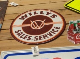 WILLY'S SALES - SERVICE SIGN