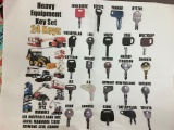 (68)SET OF 24 HEAVY EQUIPMENT KEYS