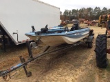 (730)1983 SKEETER 15' BOAT W/ MERCURY 50HP MOTOR