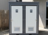 (457)PORTABLE TWO STALL TOILET