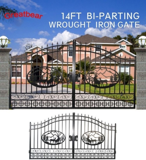(138)14' WROUGHT IRON ENTRY GATE