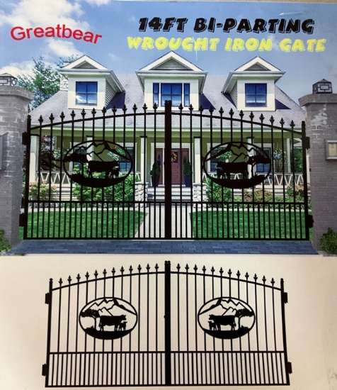(140)14' WROUGHT IRON ENTRY GATE