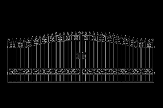 (163)20' WROUGHT IRON ENTRY GATE