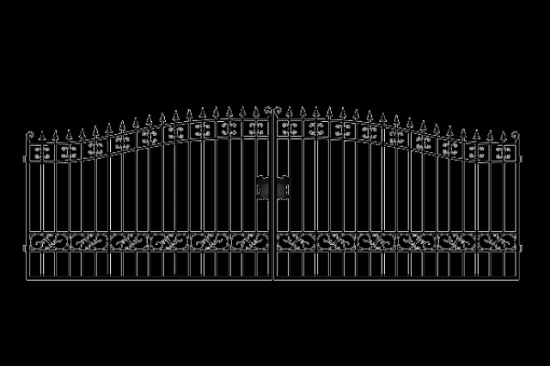 (165)20' WROUGHT IRON ENTRY GATE