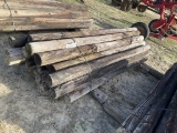 (635)BUNDLE OF 25 - 8' LONG WOOD POST