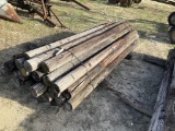 (636)BUNDLE OF 25 - 8' LONG WOOD POST