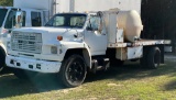 (107)1991 FORD F700 FLATBED TRUCK