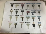 (108)SET OF 24 HEAVY EQUIPMENT KEYS