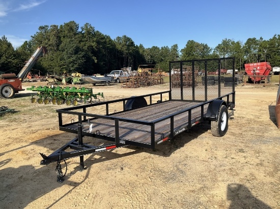 (769)2022 CLAY'S 76" X 14' S.A. UTILITY TRAILER
