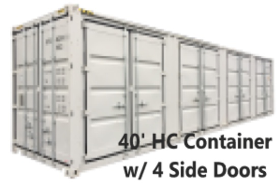 (752)40' HC CONTAINER W/ 4 SIDE DOORS