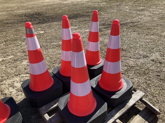 (157)UNUSED 25 - 30" TRAFFIC CONES