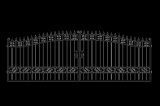 (677)GREATBEAR 20' WROUGHT IRON ENTRY GATE - PLAIN