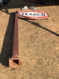 (287)1939 TEXACO SIGN W/ LIGHTS & STEEL POST