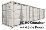 (673)40' HC CONTAINER W/ 4 SIDE DOORS