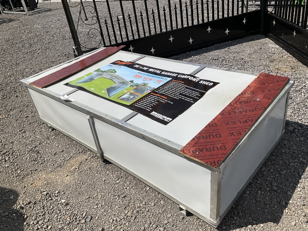 541)UNUSED DIGGIT 20X30 METAL CARPORT SHED | Proxibid