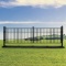 (684)UNUSED 20' IRON FARM ENTRY GATE W/ FRAME
