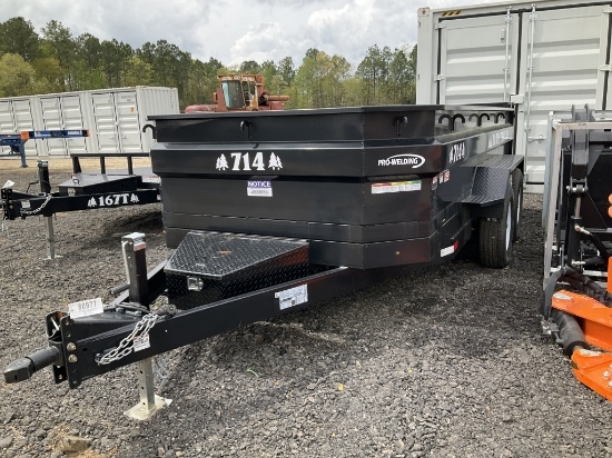 (939)2024 IND. AMERICA 7 X 14 DUMP TRAILER