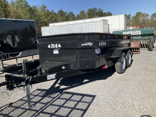 (844)2024 IND. AMERICA 7 X 14 DUMP TRAILER