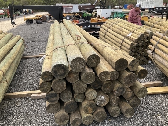 (815)BUNDLE OF 35 - 5" X 12' WOOD POST