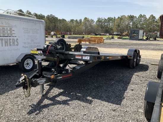 (963)2024 SSI 83" X 24' HYD TILT CARHAULER TRAILER