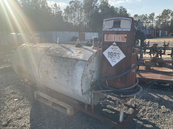 (1321)500GAL. FUEL TANK WITH PUMP