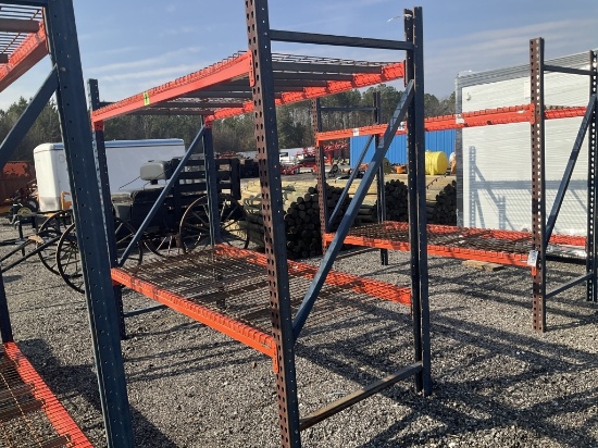 (968)7'4 X 8' X 42" DOUBLE SHELF PALLET RACK