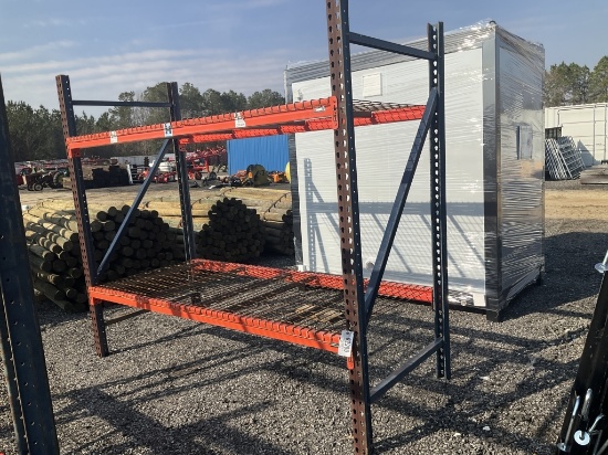 (967)7'4 X 8' X 42" DOUBLE SHELF PALLET RACK