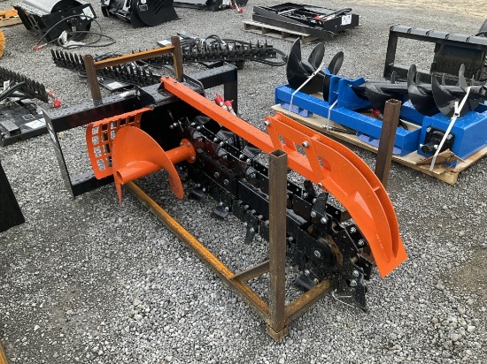 (1058)UNUSED GIYI GY-D380 SKID STEER TRENCHER