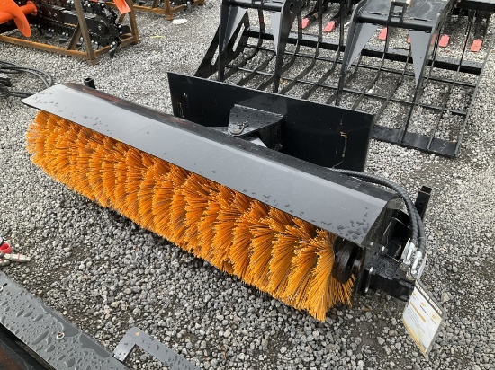 (1073)UNUSED GIYI 61" SKID STEER SWEEPER