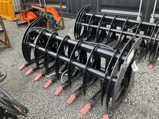 (1075)UNUSED GIYI 72" SKID STEER GRAPPLE