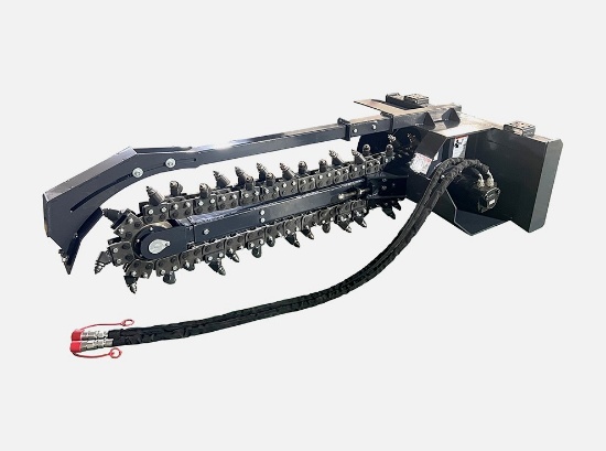 (1132)UNUSED RAYTREE SKID STEER TRENCHER