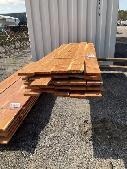 (519)25PCS OF 1 X 6 X 8 CEDAR LUMBER
