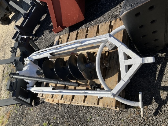 (1194)3PT HITCH POST HOLE DIGGER W/ 12" BIT