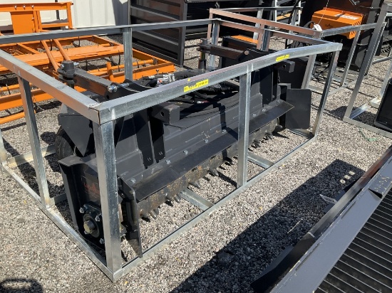 (1243)UNUSED LANDHONOR SKID STEER POWER RAKE