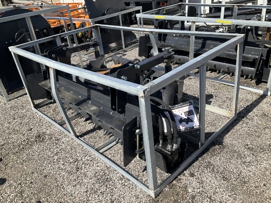 (1233)UNUSED LANDHONOR SKID STEER POWER RAKE