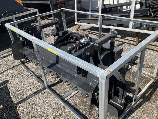(1234)UNUSED LANDHONOR SKID STEER POWER RAKE